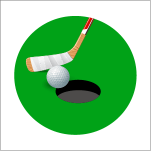 Hockey Stick putting challenge – Derick Brehm Invitational Golf Tournament
